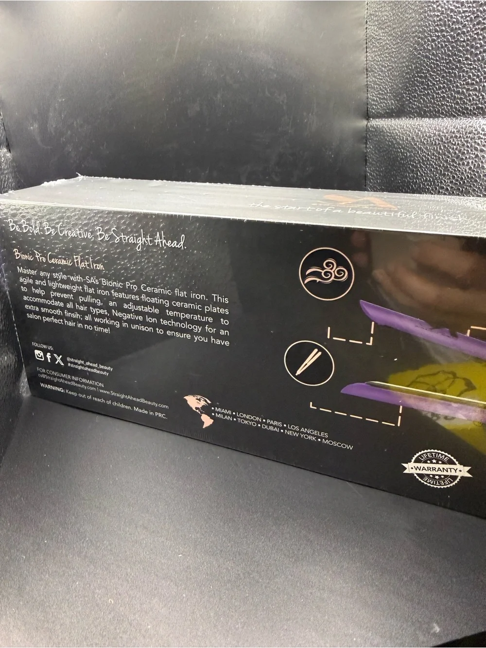 Straight Ahead Bionic Pro Ceramic Flat Iron - Purple